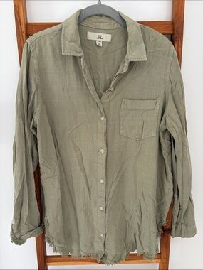 Thread & Supply Olive Green Button-Down Shirt - Sz M